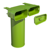 Ubbink AE55 ventieladapter 2 buizen 90º - Ø125mm - 1 afdekkap - 0188150 foto