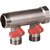 Henco 4-groeps verdeler 4x3/4'' euroconus - met kogelkraan rood - VB050504-ROOD