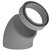 Burgerhout EPS Ø125mm bocht - 45° - 400480552