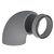Burgerhout EPS Ø125mm bocht - 90° - 400480553