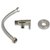 Blue Label hoekstopkraan 1/2x3/8'' - flex slang 25cm - geborsteld nikkel - FK501BN