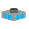 Burgerhout HyBalans luchtafvoerplenum 300x300x110 - Ø150 - 400480610 foto