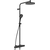 Hansa regendouche set - matzwart - opbouw - 6515920133