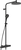 Hansa regendouche set - matzwart - opbouw - 6515920133