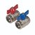 Henco kogelkraan set - 1'' binnen x 1'' buiten - blauw/rood - UFH-BM0606-VN