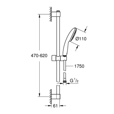 Grohe-Tempesta-Doucheset-Maattekening