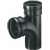 Wavin Wafix stromend T-stuk Ø110mm - 90° - 2x mof 1x spie - 3413811009