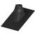 Burgerhout doorvoerpan 140 zwart 15 - 60° Ø125 mm - met scharnierkap - 400472007