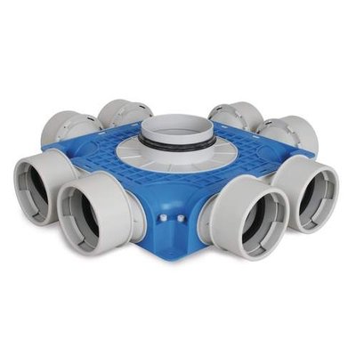 Vent-Axia-instortverdeler-8x-Ø90mm-zijaansluiting-Ø125mm-8000000130