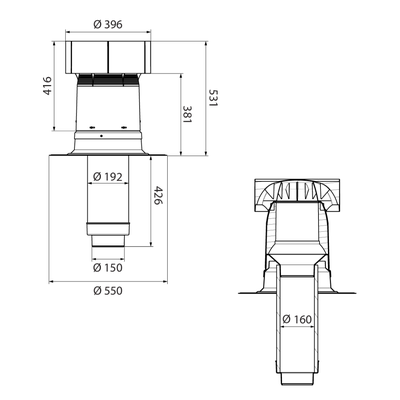 dakdoorvoer plat dak