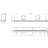 Ergovent instucbaar lijnrooster 1050mm - puzzle - frameloos met 2x Ø125mm aansluiting - PRO125-2 foto