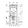 Geberit UP100 inbouwreservoir - inclusief Delta 25 round bedieningsplaat - 112x12 cm - 458.143.11.2 foto