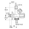 Schell Combinatie hoekregelkraan 1/2" - chroom - 035450699 foto