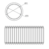 Ubbink AE48C flexibele buis Ø90mm (uitwendig) - rol 50 meter - 0188662 foto