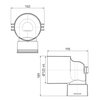 Ubbink AE48C ventieladapter 1 buis - 90° - Ø125mm - 0188188 foto