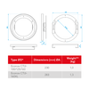Overstroomrooster XL met geluidsdemping – Ø160mm – RAL 9003 - 79000339 foto