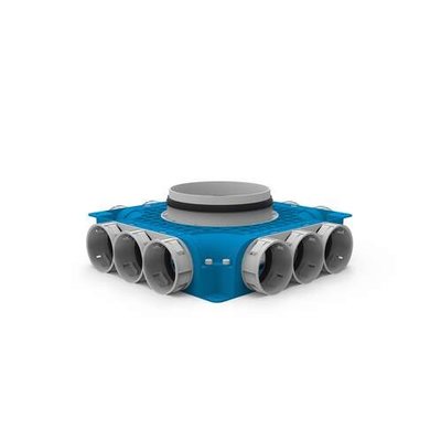 Vent-Axia Uniflexplus+ instortverdeler 12x Ø69 mm - zijaansluiting Ø180mm - 8000001236