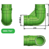 Duco DucoFlex bocht 90° - Ø90mm - 0000-7067 foto