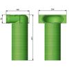 Duco DucoFlex ventielaansluitstuk Ø125mm - haaks - lang - ovaal - 0000-7059 foto