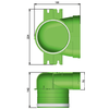 Duco DucoFlex ventielaansluitstuk Ø125mm - haaks - lang - ovaal - 0000-7059 foto
