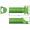 Duco DucoFlex ventielaansluitstuk Ø125mm ovaal - recht/lang - 0000-7061 foto