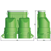 Duco DucoFlex koppelstuk 2xØ90mm naar ovaal - 0000-7069 foto