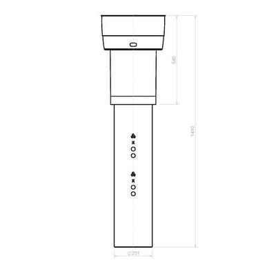 Burgerhout EasyAir Ø180/200mm dakdoorvoer WTW - EPS geïsoleerd zwart - 400480634